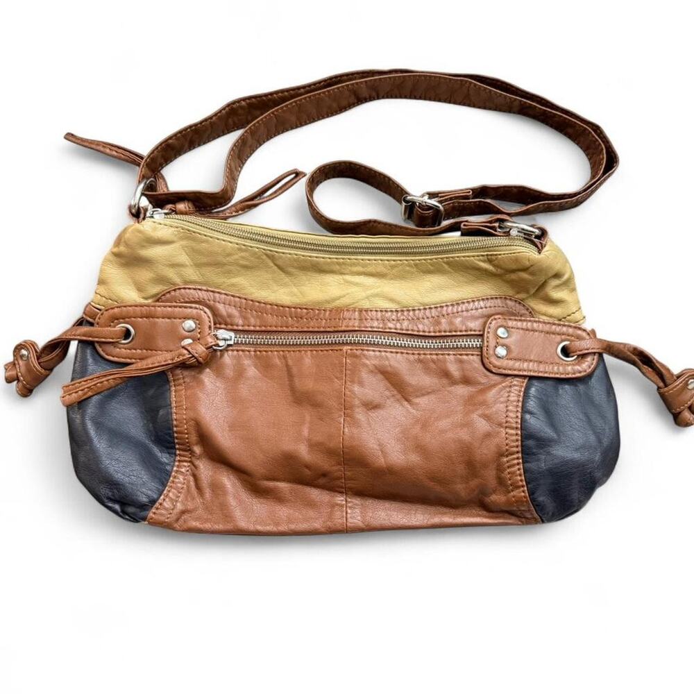 Bueno brown leather crossbody bag
